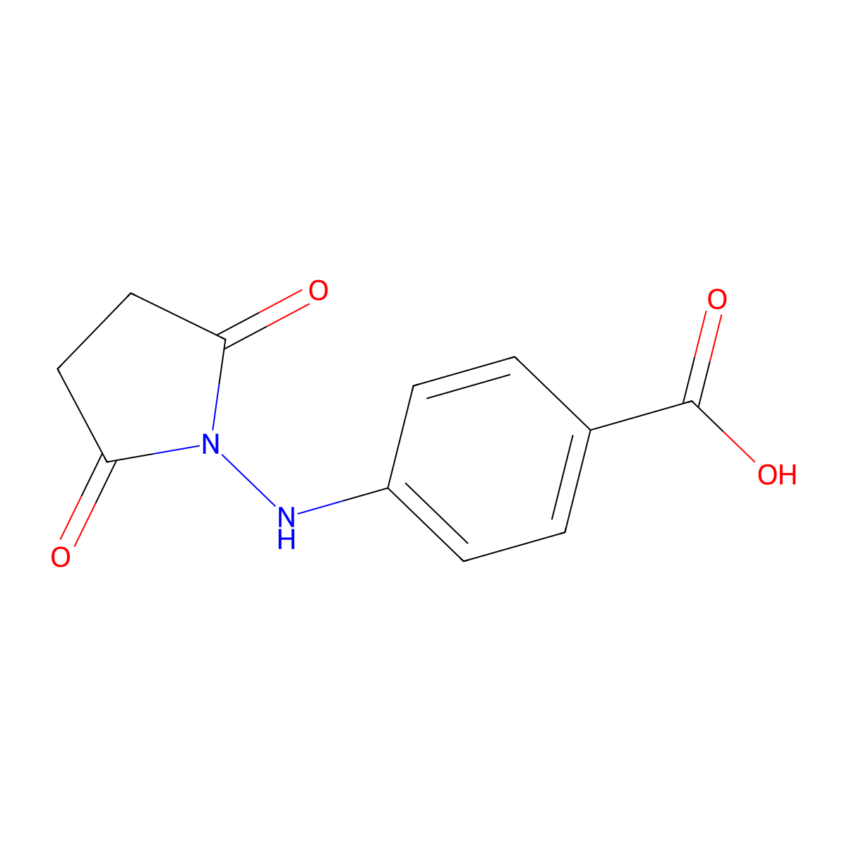 4-[(2,5-Dioxopyrrolidin-1-yl)amino]benzoic acid molecular structure, CAS 1803583-81-4