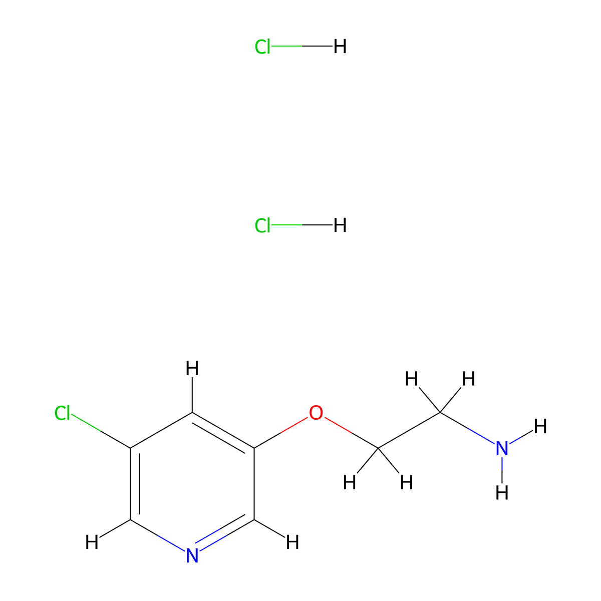 2-[(5-Chloropyridin-3-yl)oxy]ethan-1-amine dihydrochloride molecular structure, CAS 1803583-87-0