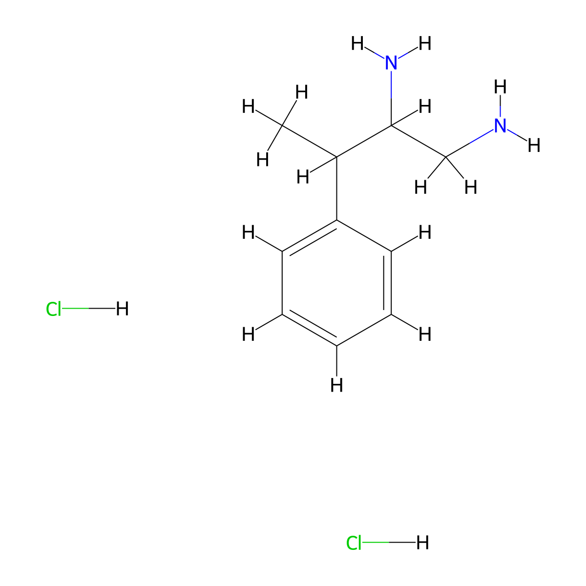 3-Phenylbutane-1,2-diamine dihydrochloride molecular structure, CAS 1803583-93-8