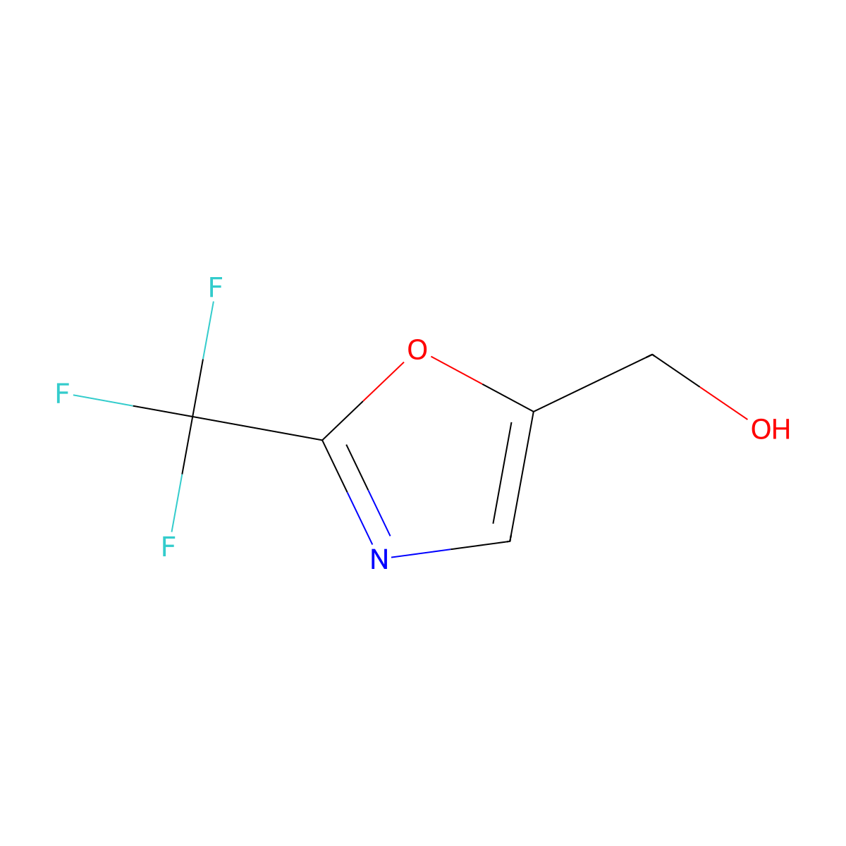 [2-(Trifluoromethyl)-1,3-oxazol-5-yl]methanol molecular structure, CAS 1803583-98-3