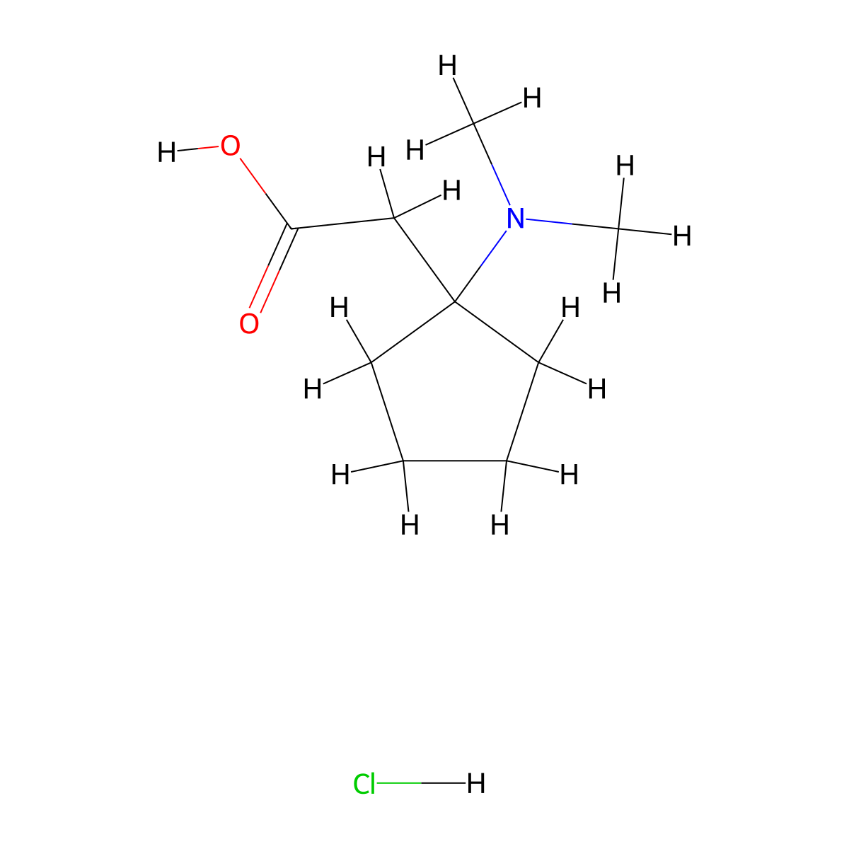 2-[1-(Dimethylamino)cyclopentyl]acetic acid hydrochloride molecular structure, CAS 1803584-23-7