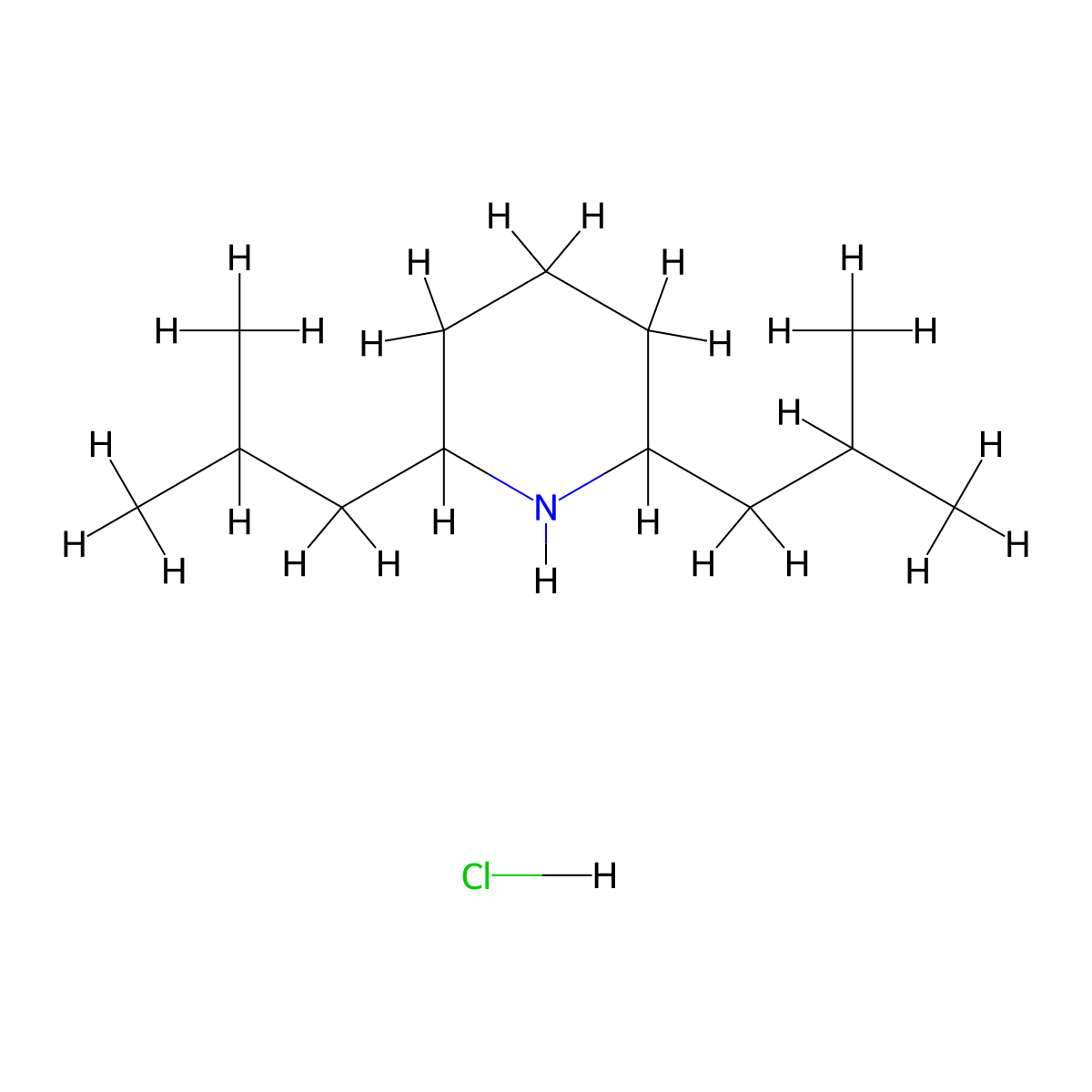 2,6-Bis(2-methylpropyl)piperidine hydrochloride molecular structure, CAS 1803584-32-8
