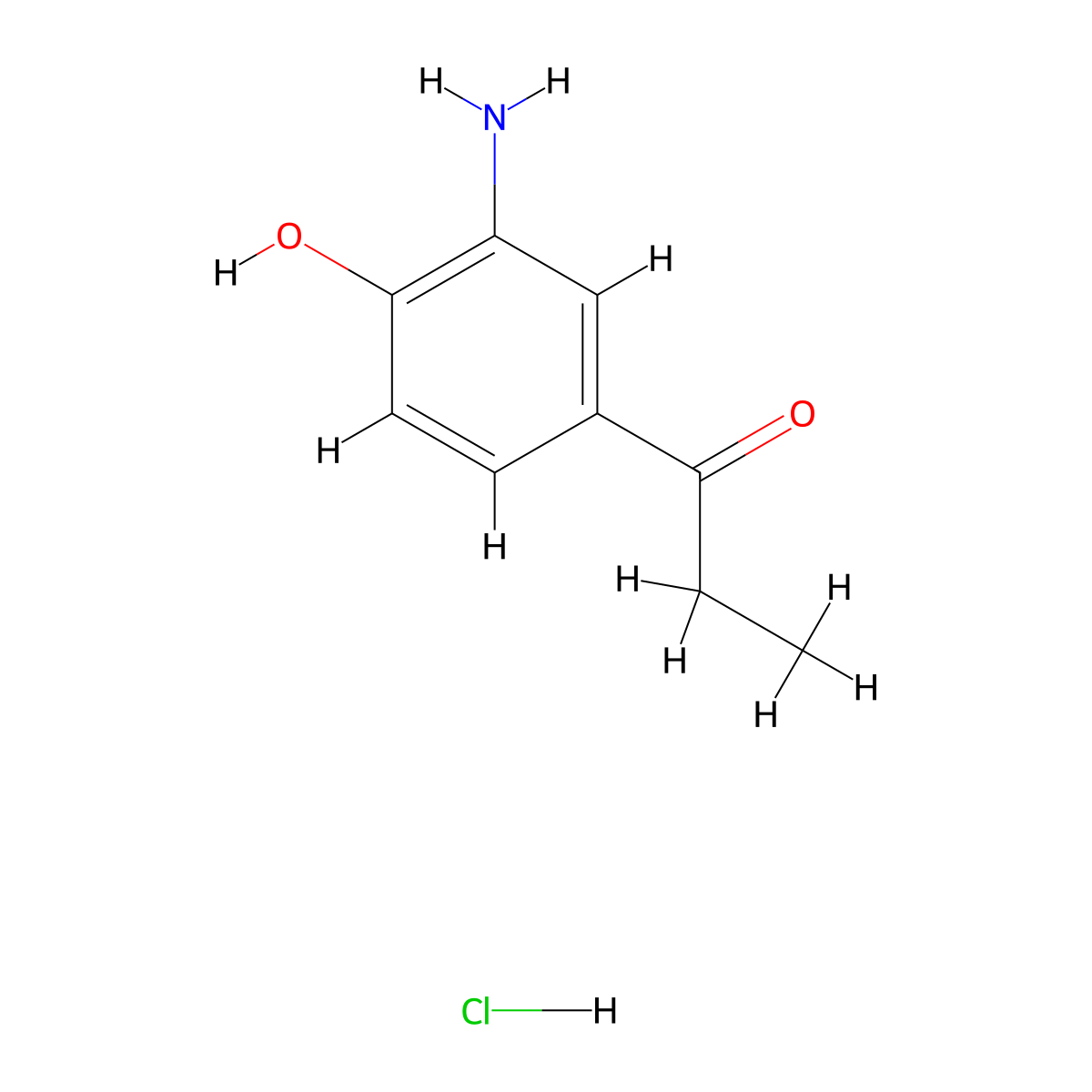 1-(3-Amino-4-hydroxyphenyl)propan-1-one hydrochloride molecular structure, CAS 1803584-44-2