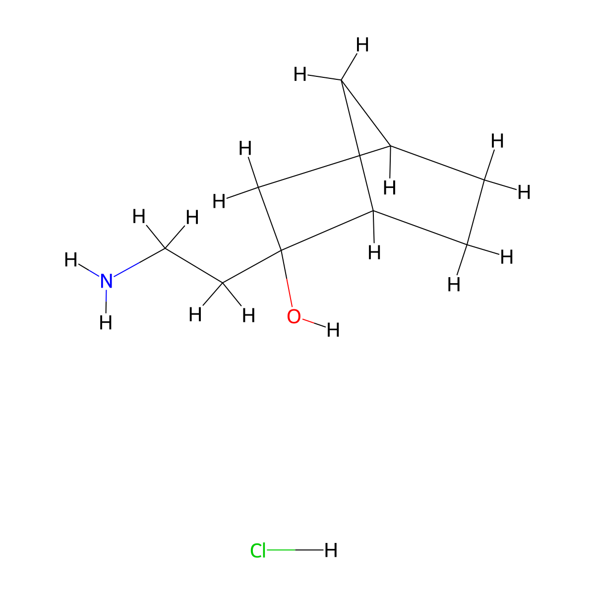 2-(2-Aminoethyl)bicyclo[2.2.1]heptan-2-ol hydrochloride molecular structure, CAS 1803584-54-4