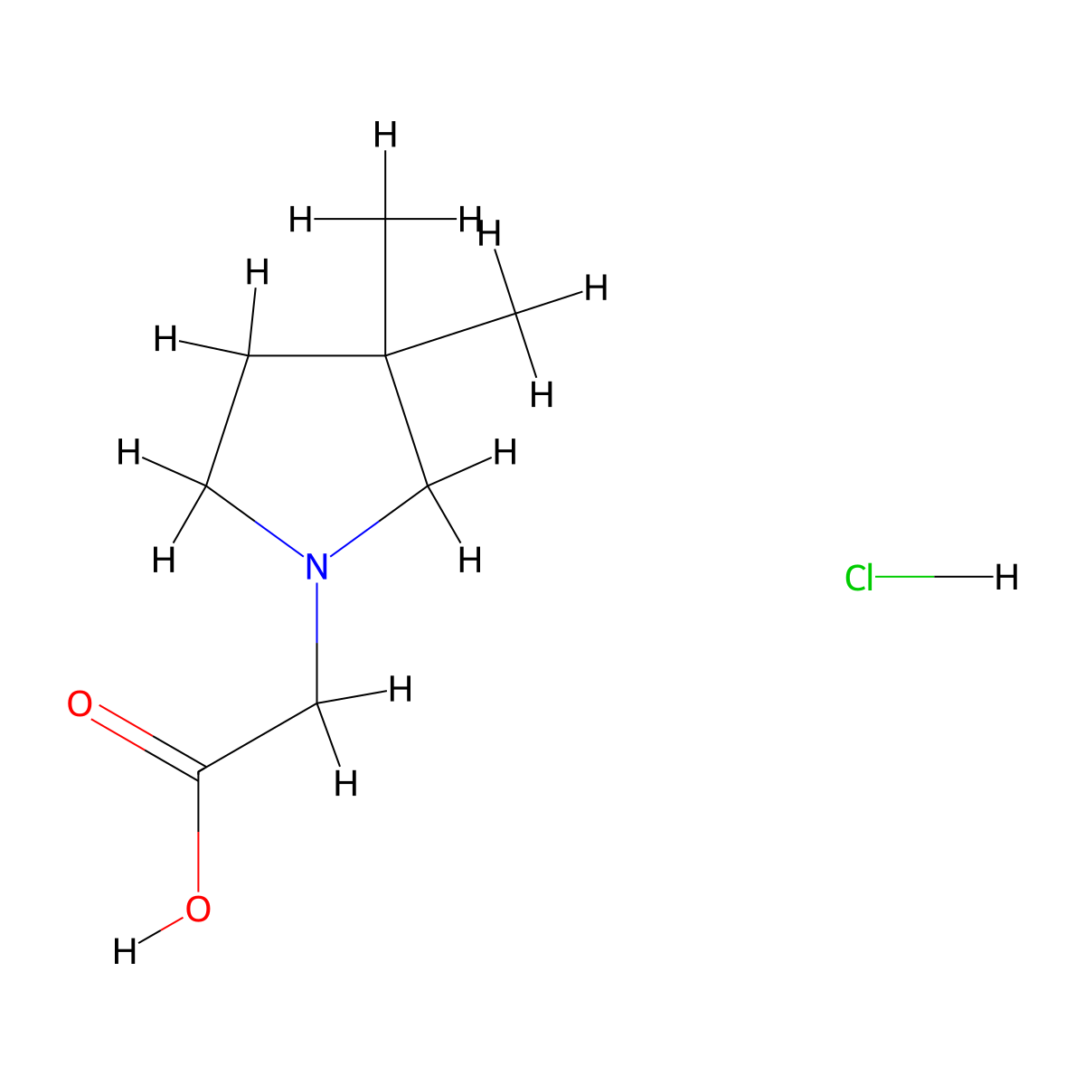 2-(3,3-Dimethylpyrrolidin-1-yl)acetic acid hydrochloride molecular structure, CAS 1803584-82-8