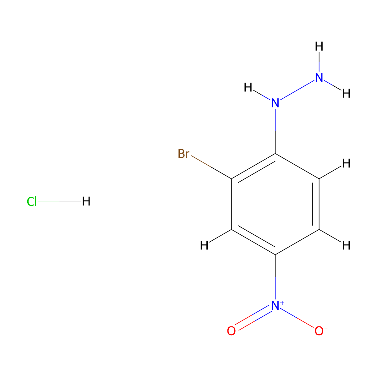 (2-Bromo-4-nitrophenyl)hydrazine hydrochloride molecular structure, CAS 1803584-86-2