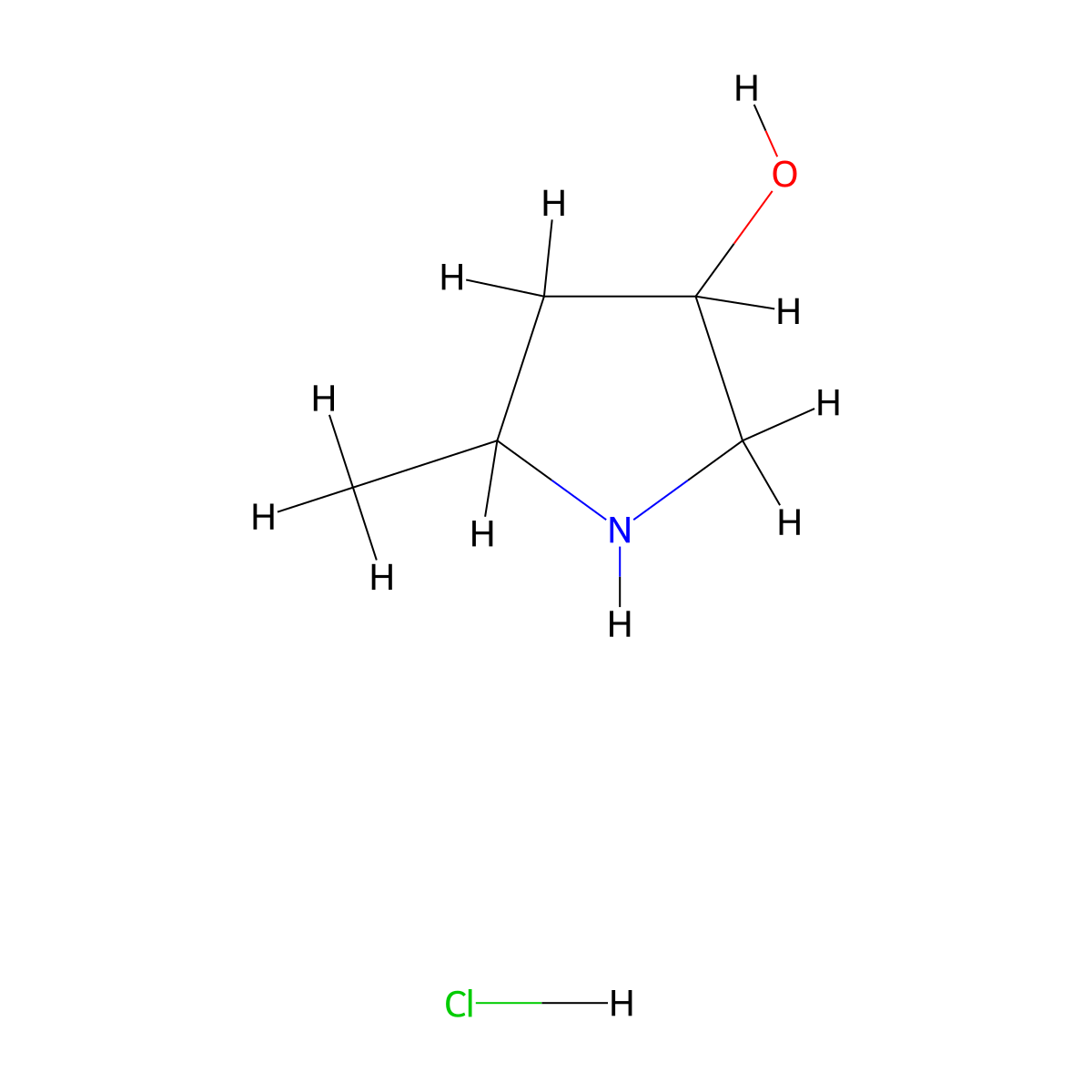 5-Methylpyrrolidin-3-ol hydrochloride molecular structure, CAS 1803584-92-0