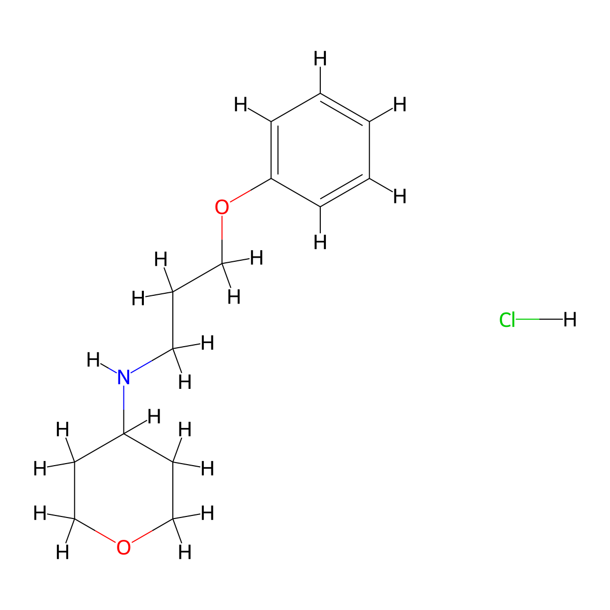N-(3-phenoxypropyl)oxan-4-amine hydrochloride molecular structure, CAS 1803584-93-1