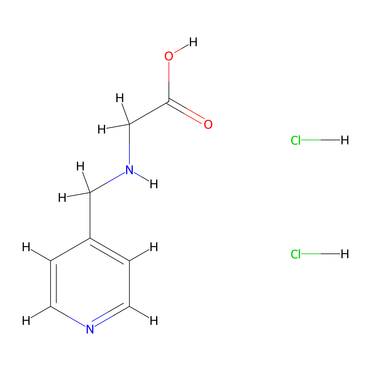 2-[(Pyridin-4-ylmethyl)amino]acetic acid dihydrochloride molecular structure, CAS 1803585-23-0