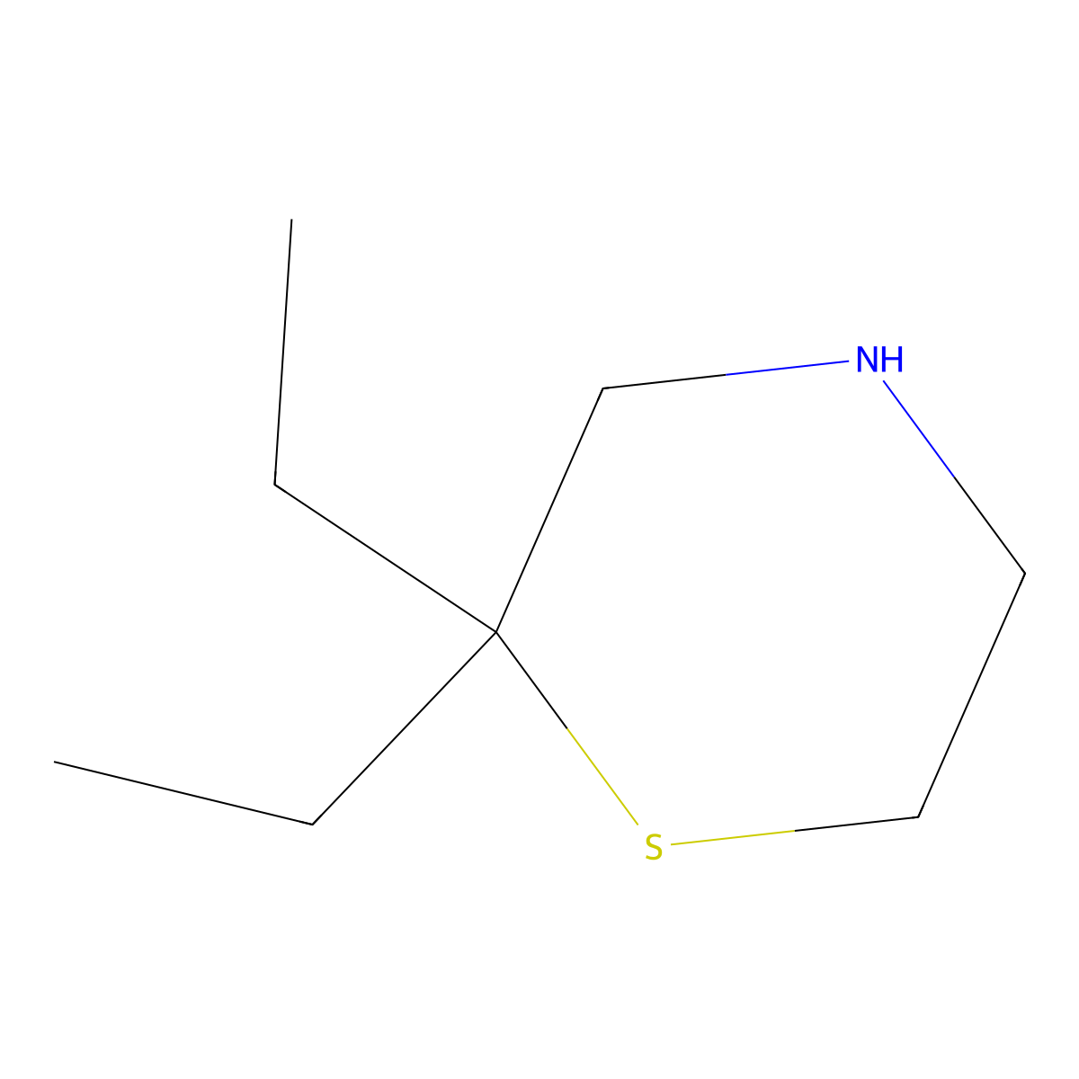 2,2-Diethylthiomorpholine molecular structure, CAS 1803585-24-1