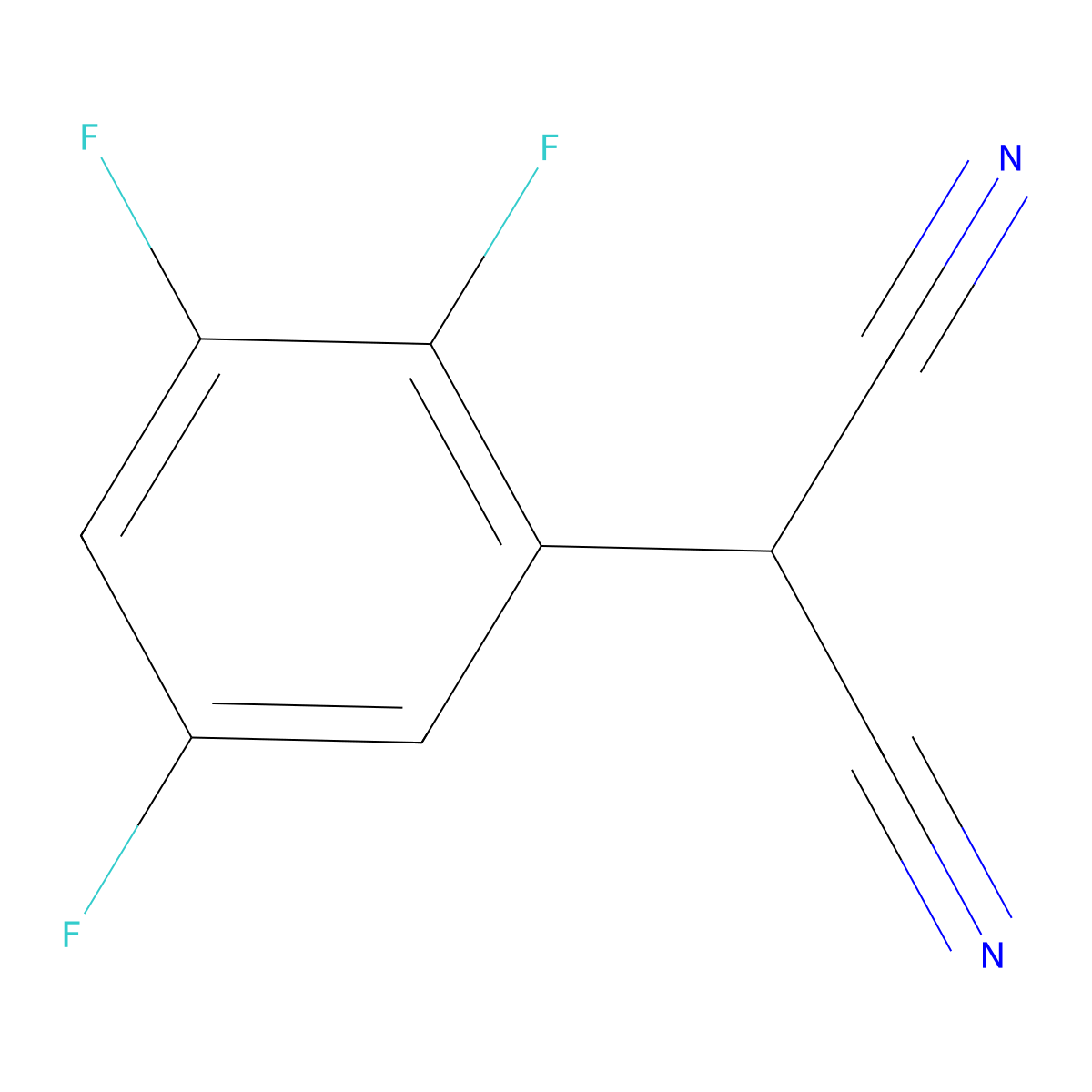 2-(2,3,5-Trifluorophenyl)propanedinitrile molecular structure, CAS 1803585-26-3