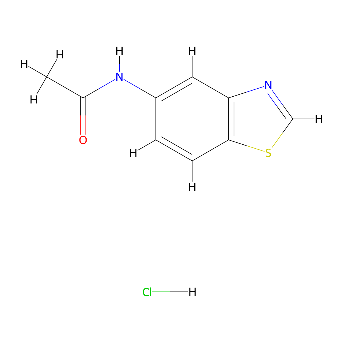N-(1,3-Benzothiazol-5-yl)acetamide hydrochloride molecular structure, CAS 1803585-28-5