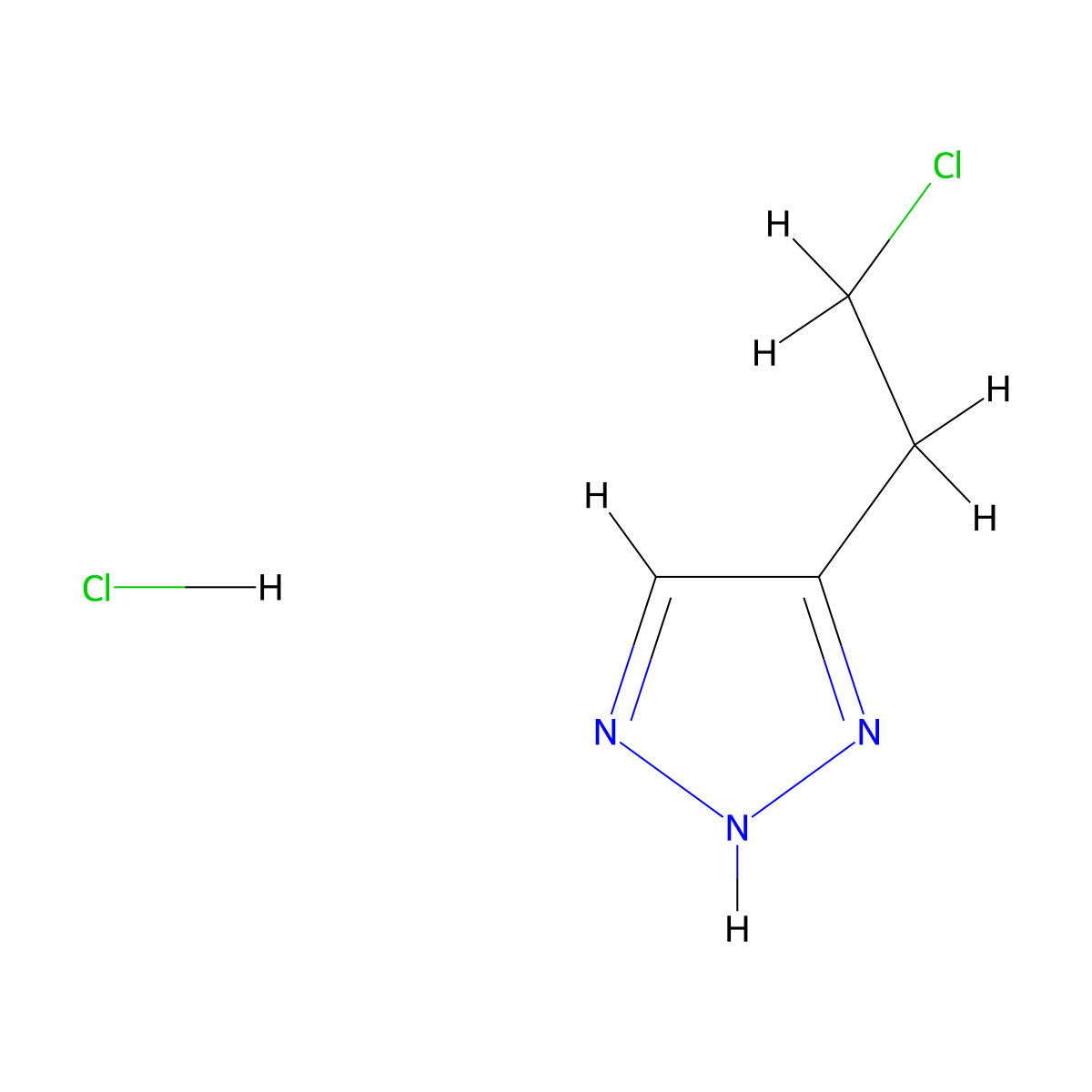 4-(2-chloroethyl)-1H-1,2,3-triazole hydrochloride molecular structure, CAS 1803585-43-4