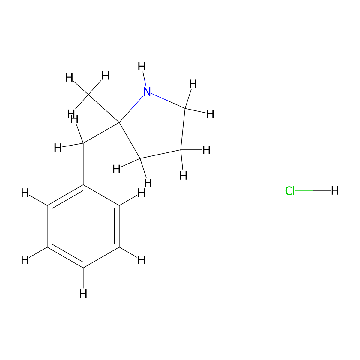 2-Benzyl-2-methylpyrrolidine hydrochloride molecular structure, CAS 1803585-45-6