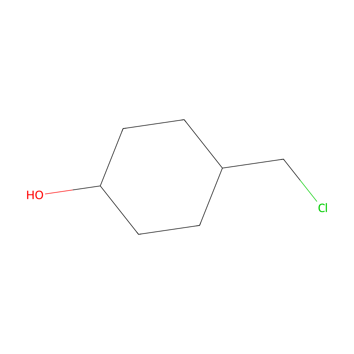 4-(Chloromethyl)cyclohexan-1-ol molecular structure, CAS 1803585-54-7