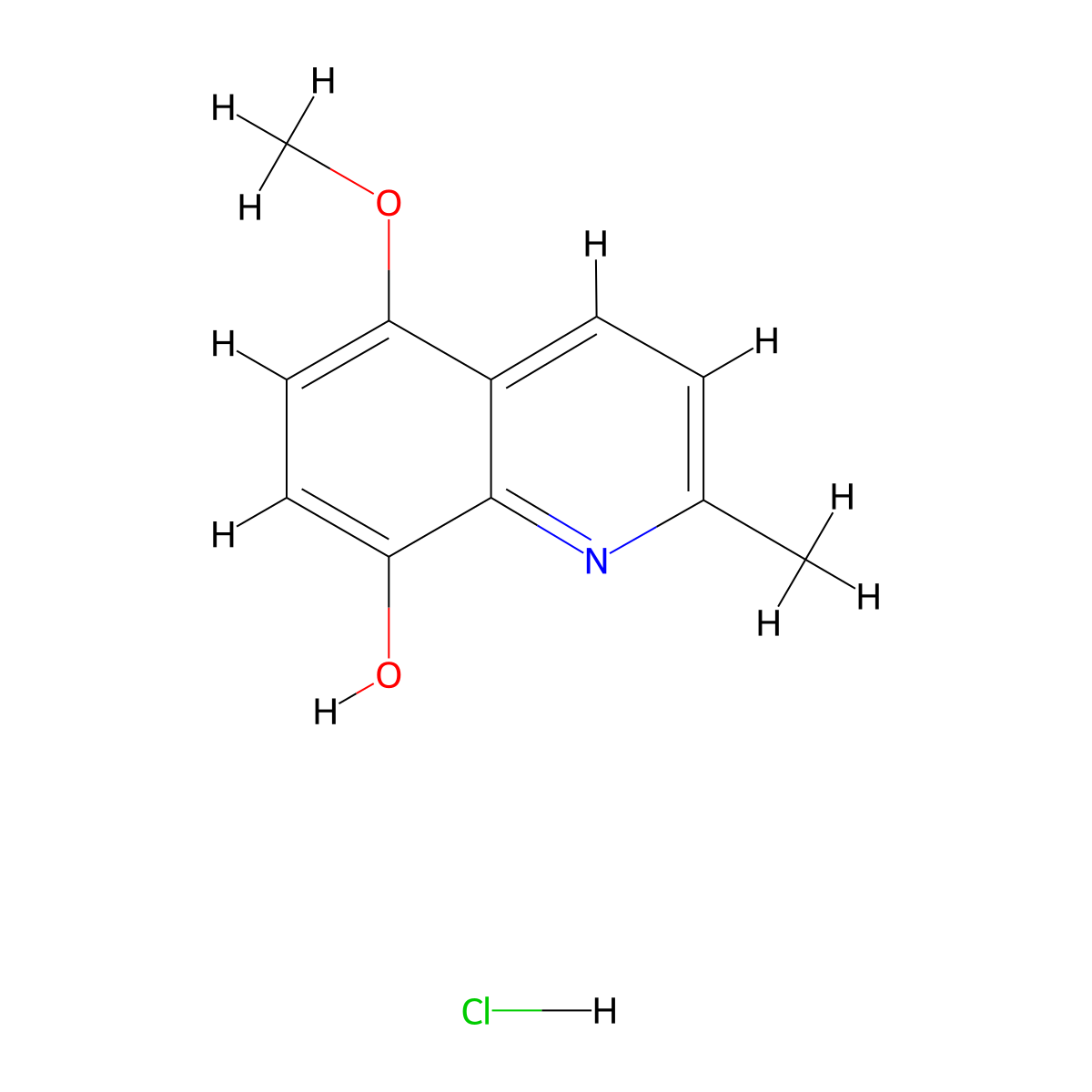 5-Methoxy-2-methylquinolin-8-ol hydrochloride molecular structure, CAS 1803585-62-7