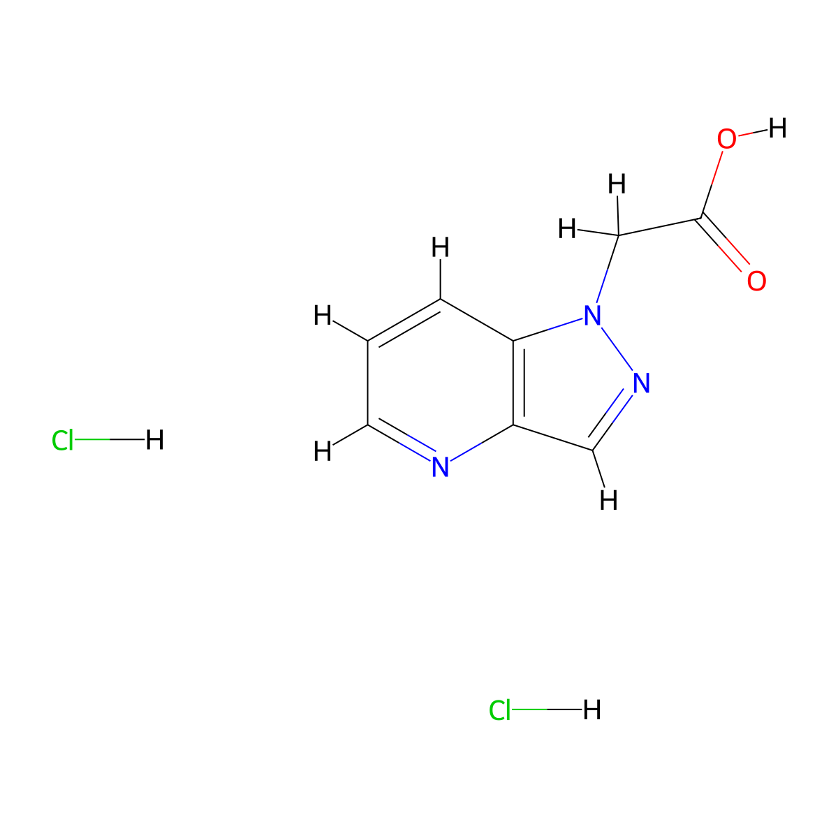 2-{1H-pyrazolo[4,3-b]pyridin-1-yl}acetic acid dihydrochloride molecular structure, CAS 1803585-64-9
