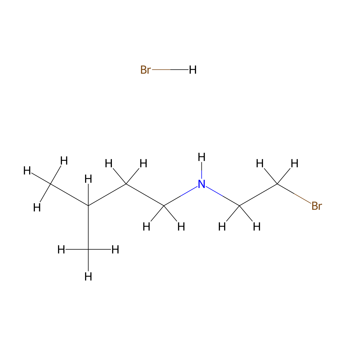 (2-Bromoethyl)(3-methylbutyl)amine hydrobromide molecular structure, CAS 1803585-66-1