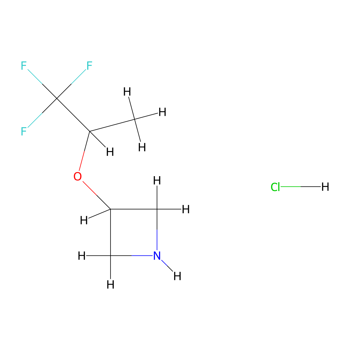 3-((1,1,1-Trifluoropropan-2-yl)oxy)azetidine hydrochloride molecular structure, CAS 1803585-68-3