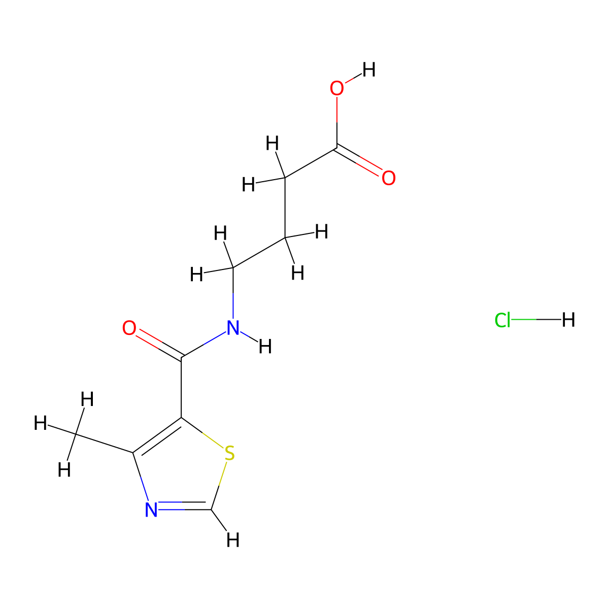 4-[(4-Methyl-1,3-thiazol-5-yl)formamido]butanoic acid hydrochloride molecular structure, CAS 1803585-69-4