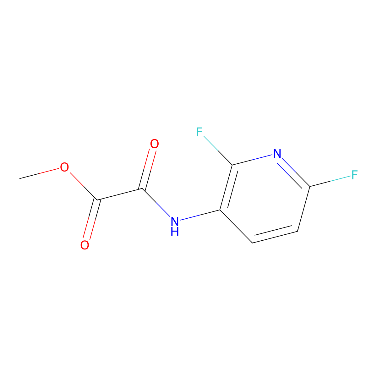 Methyl [(2,6-difluoropyridin-3-yl)carbamoyl]formate molecular structure, CAS 1803585-80-9