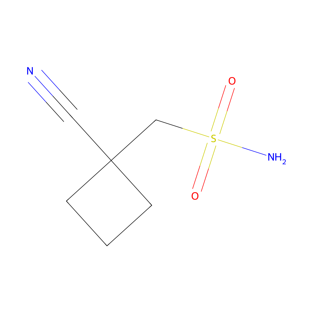 (1-Cyanocyclobutyl)methanesulfonamide molecular structure, CAS 1803585-82-1
