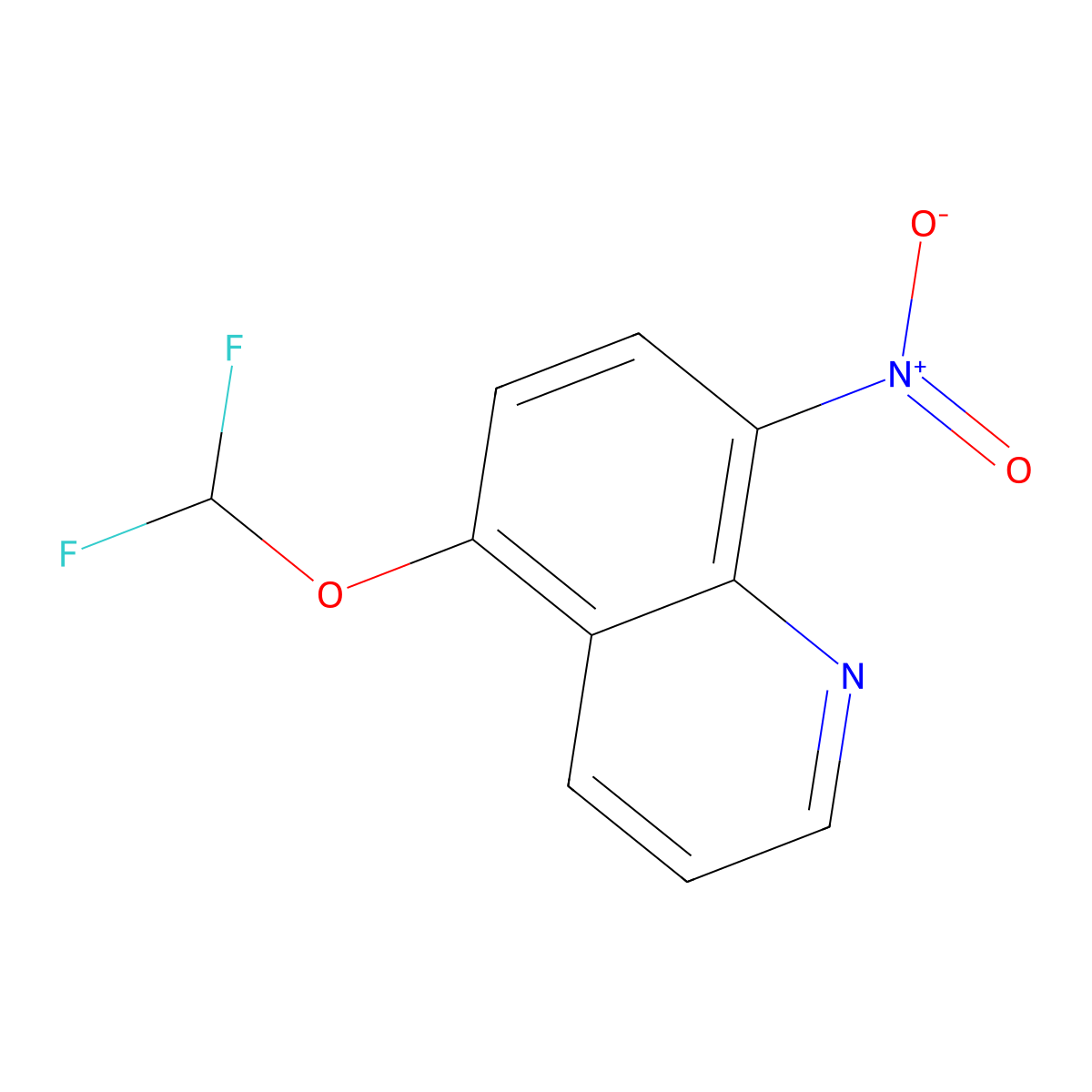 5-(Difluoromethoxy)-8-nitroquinoline molecular structure, CAS 1803585-92-3