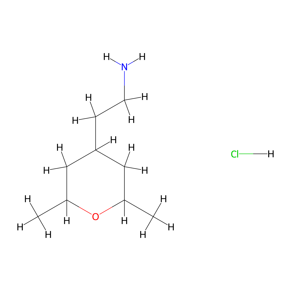 2-(2,6-Dimethyloxan-4-yl)ethan-1-amine hydrochloride molecular structure, CAS 1803585-94-5
