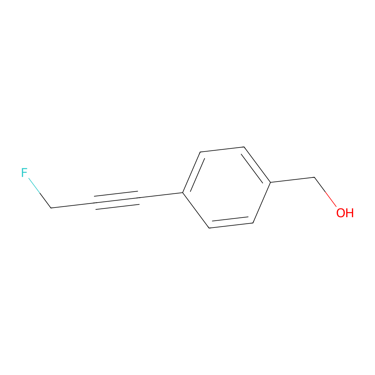 [4-(3-Fluoroprop-1-yn-1-yl)phenyl]methanol molecular structure, CAS 1803586-07-3