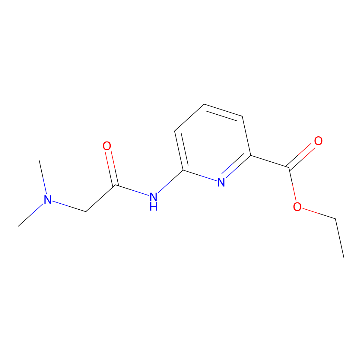 Ethyl 6-[2-(dimethylamino)acetamido]pyridine-2-carboxylate molecular structure, CAS 1803586-21-1