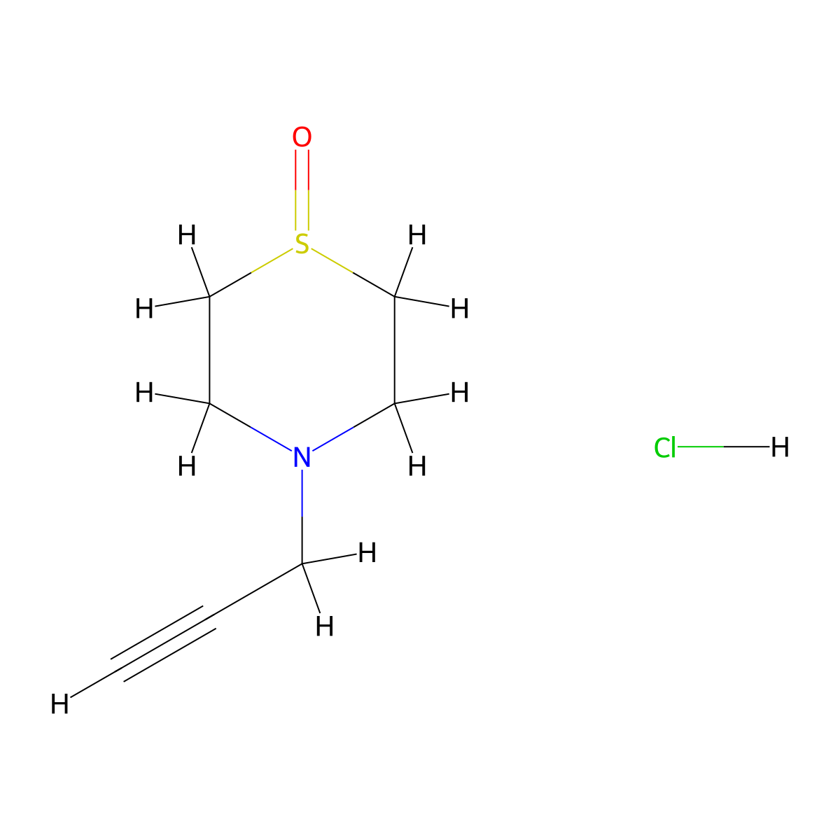 4-(Prop-2-yn-1-yl)-1lambda4-thiomorpholin-1-one hydrochloride molecular structure, CAS 1803586-48-2