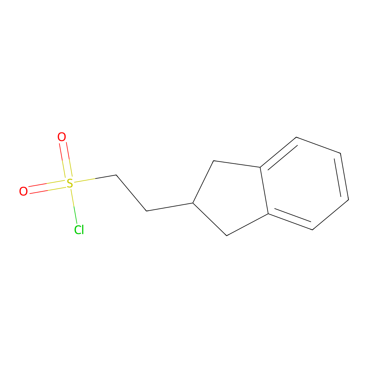 2-(2,3-dihydro-1H-inden-2-yl)ethane-1-sulfonyl chloride molecular structure, CAS 1803586-52-8