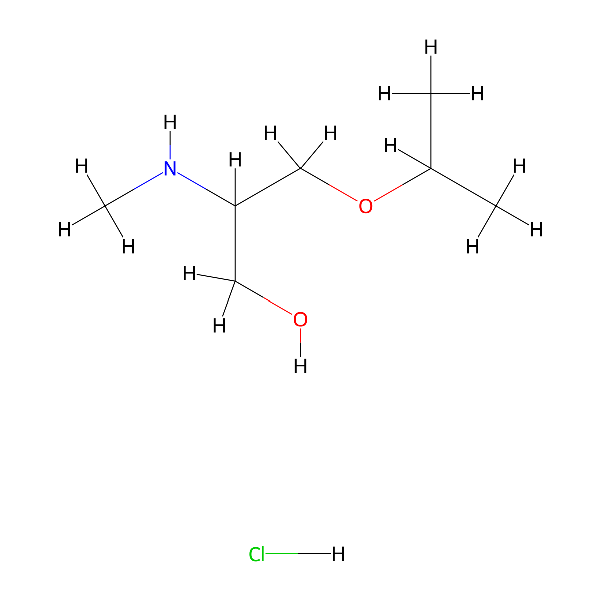 2-(Methylamino)-3-(propan-2-yloxy)propan-1-ol hydrochloride molecular structure, CAS 1803586-58-4