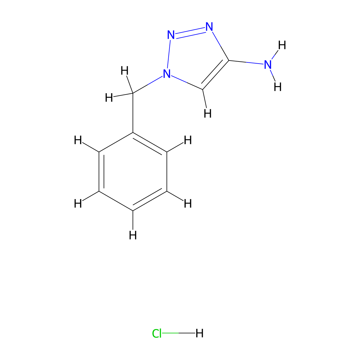 1-benzyl-1H-1,2,3-triazol-4-amine hydrochloride molecular structure, CAS 1803586-74-4