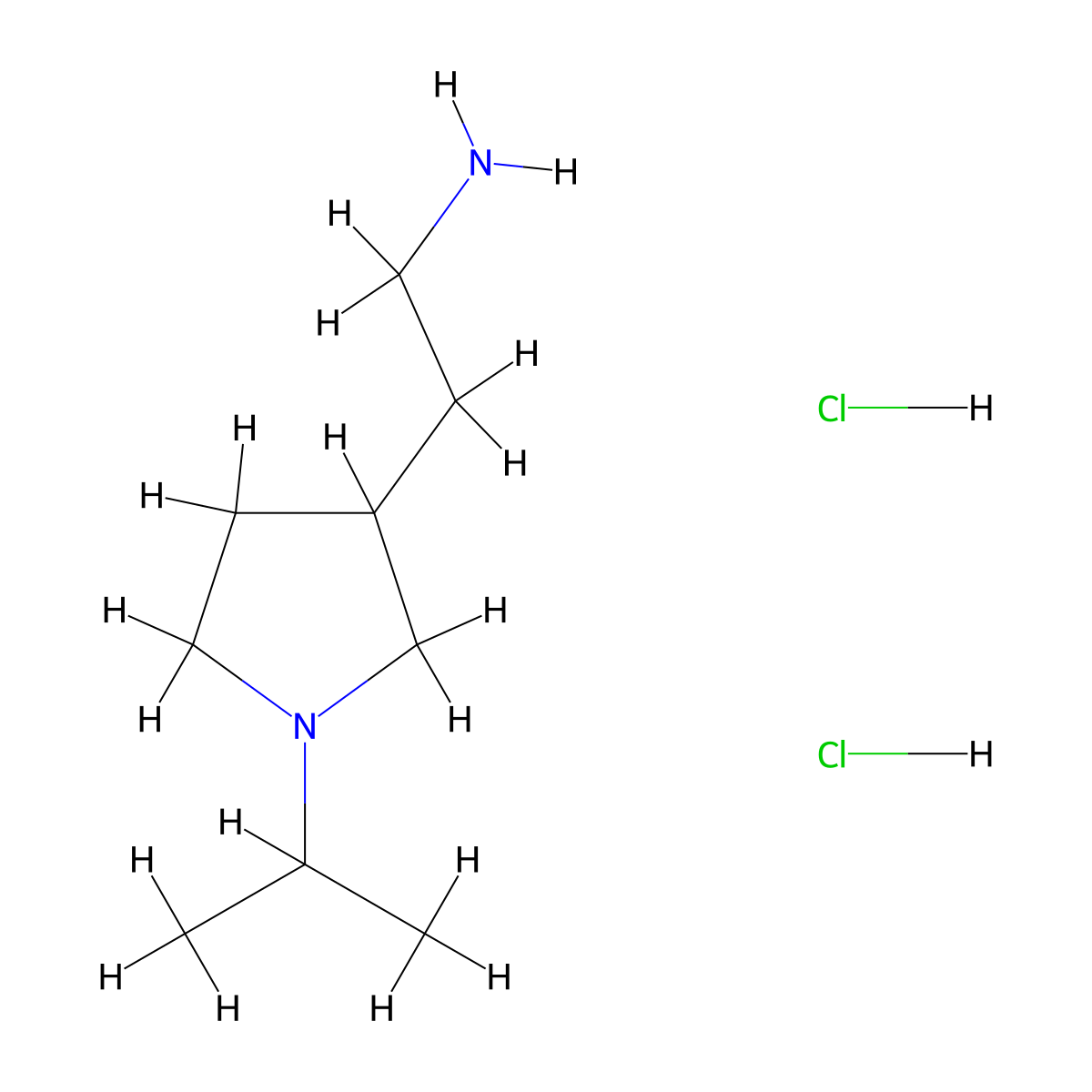 2-[1-(Propan-2-yl)pyrrolidin-3-yl]ethan-1-amine dihydrochloride molecular structure, CAS 1803586-79-9