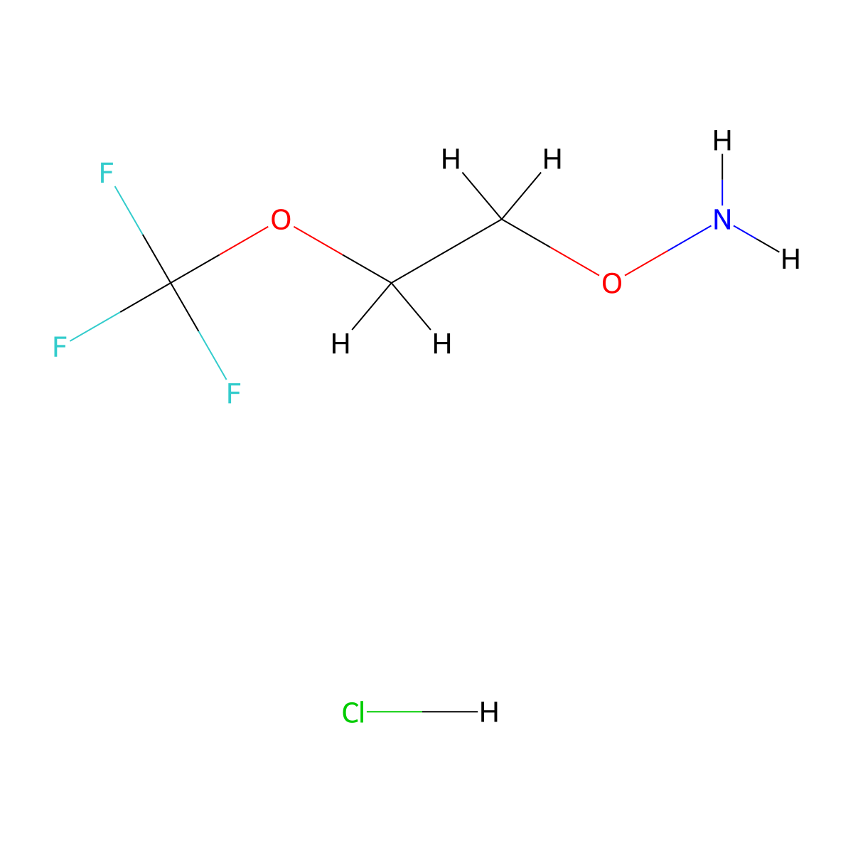 O-[2-(trifluoromethoxy)ethyl]hydroxylamine hydrochloride molecular structure, CAS 1803586-81-3