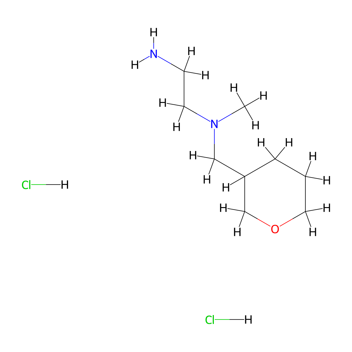 (2-Aminoethyl)(methyl)(oxan-3-ylmethyl)amine dihydrochloride molecular structure, CAS 1803586-88-0