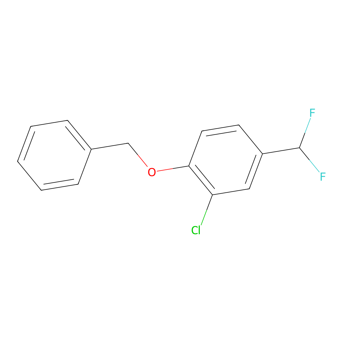 1-(Benzyloxy)-2-chloro-4-(difluoromethyl)benzene molecular structure, CAS 1803586-94-8