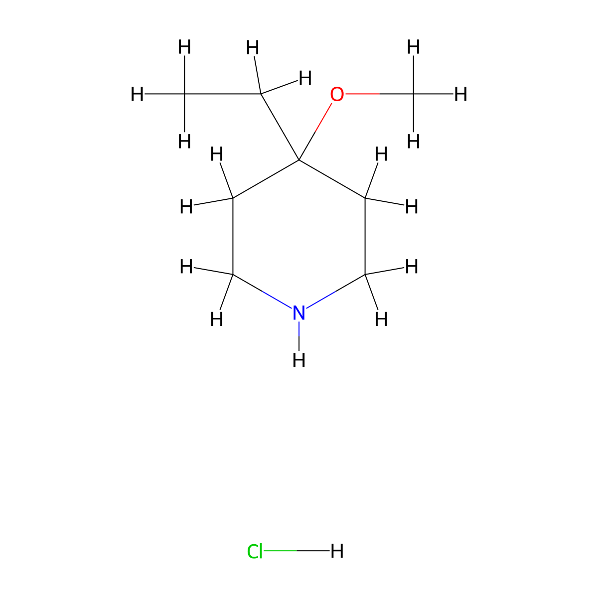 4-Ethyl-4-methoxypiperidine hydrochloride molecular structure, CAS 1803587-00-9