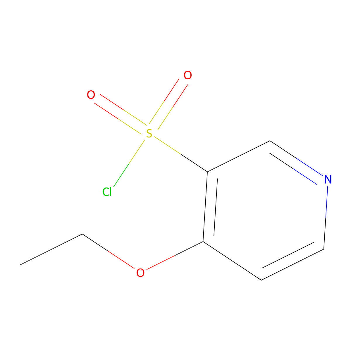 4-Ethoxypyridine-3-sulfonyl chloride molecular structure, CAS 1803587-04-3