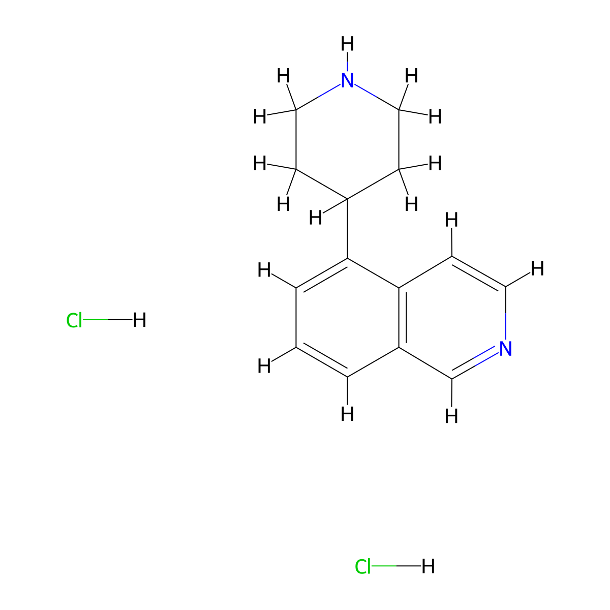 5-(Piperidin-4-yl)isoquinoline dihydrochloride molecular structure, CAS 1803587-27-0