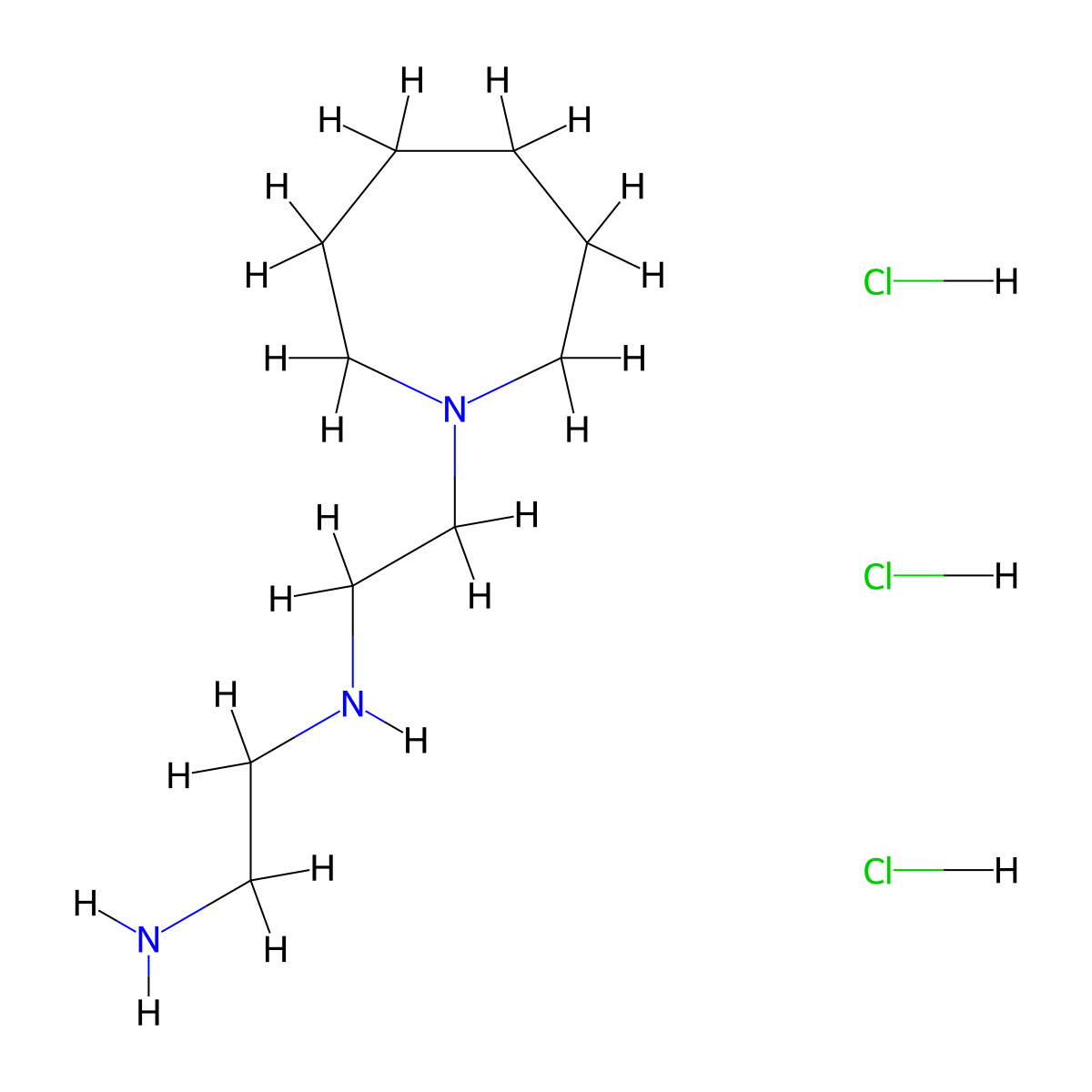 (2-Aminoethyl)[2-(azepan-1-yl)ethyl]amine trihydrochloride molecular structure, CAS 1803587-31-6