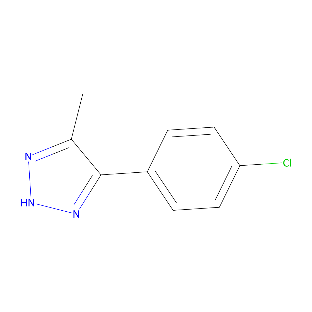 4-(4-chlorophenyl)-5-methyl-1H-1,2,3-triazole molecular structure, CAS 1803587-68-9