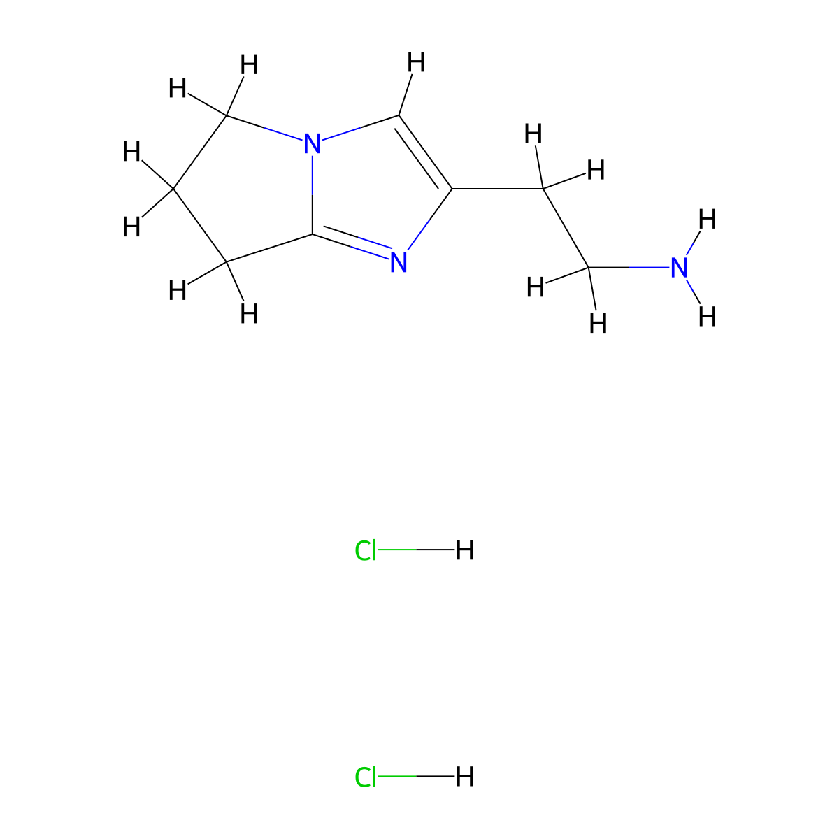 2-{5H,6H,7H-pyrrolo[1,2-a]imidazol-2-yl}ethan-1-amine dihydrochloride molecular structure, CAS 1803587-94-1