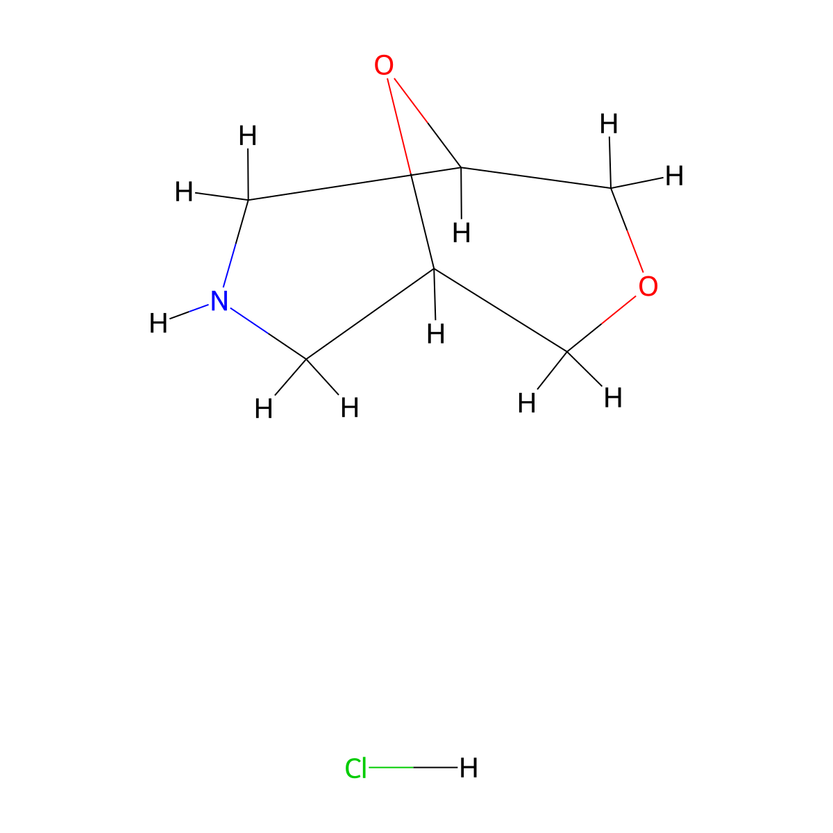 3,9-Dioxa-7-azabicyclo(3.3.1)nonane hydrochloride molecular structure, CAS 1803587-96-3