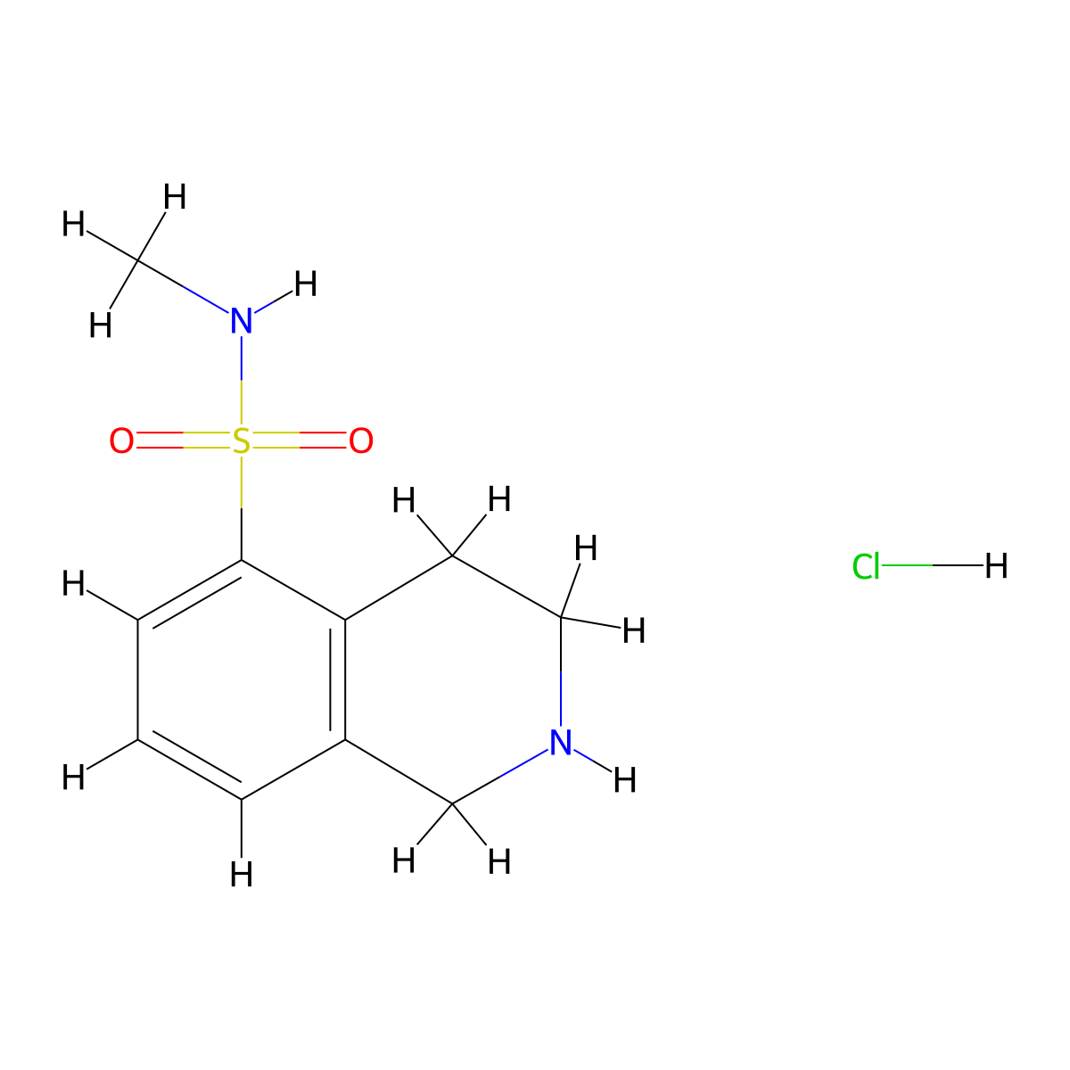 N-methyl-1,2,3,4-tetrahydroisoquinoline-5-sulfonamide hydrochloride molecular structure, CAS 1803588-00-2
