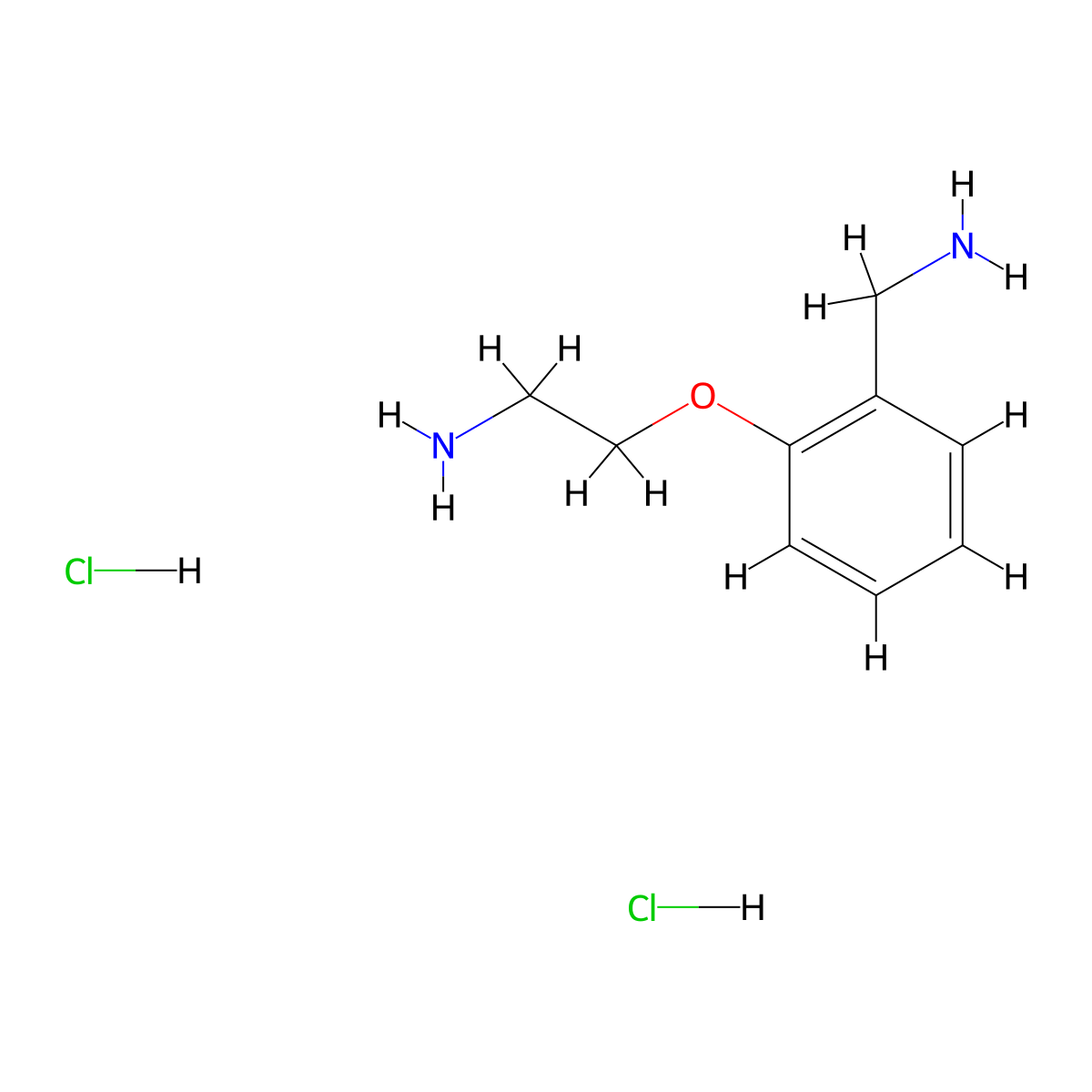 [2-(2-Aminoethoxy)phenyl]methanamine dihydrochloride molecular structure, CAS 1803588-13-7