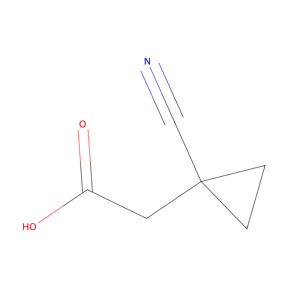 2-(1-Cyanocyclopropyl)acetic acid molecular structure, CAS 1803588-23-9