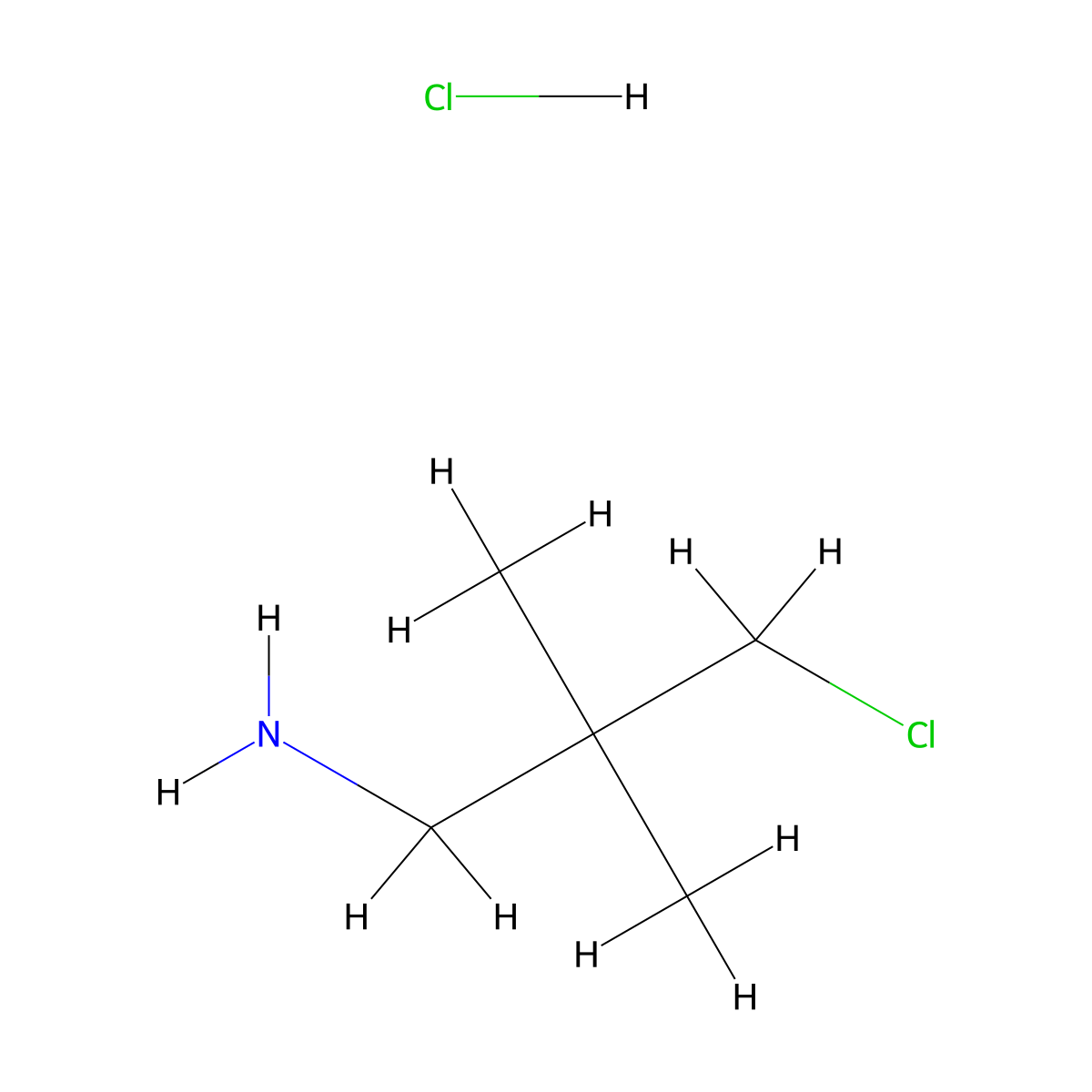 3-Chloro-2,2-dimethylpropan-1-amine hydrochloride molecular structure, CAS 1803588-46-6