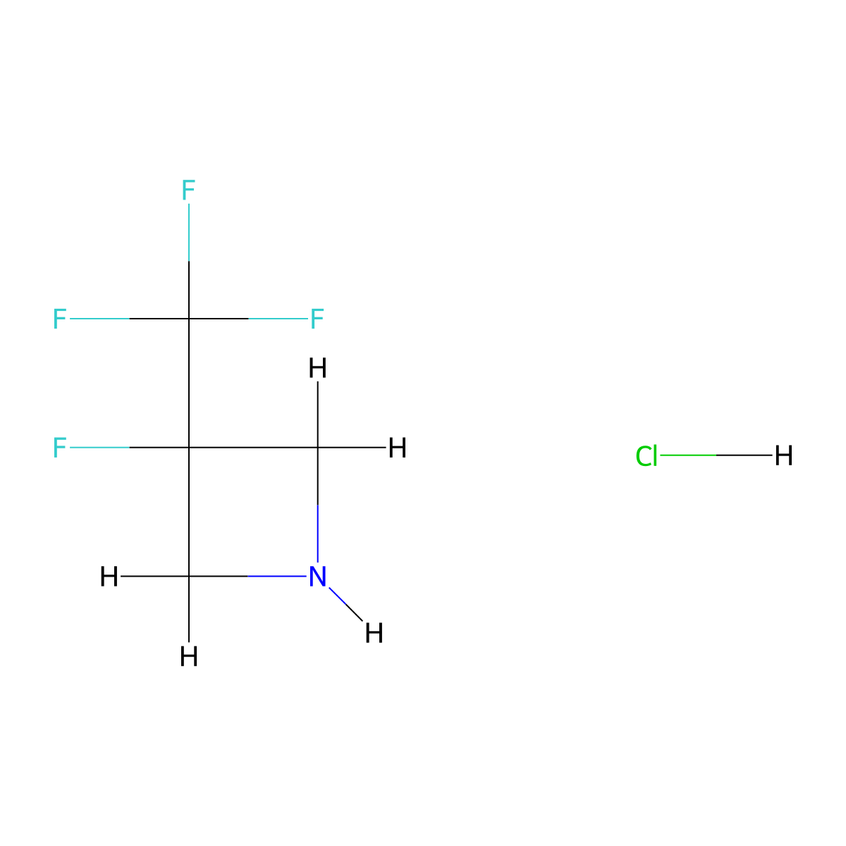 3-Fluoro-3-(trifluoromethyl)azetidine hydrochloride molecular structure, CAS 1803588-53-5